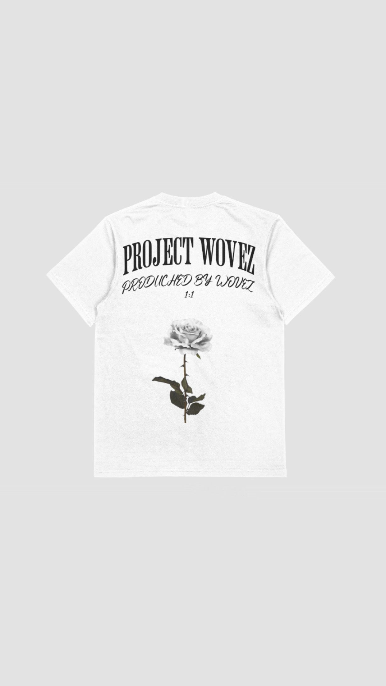 PROJECT WOVEZ FLOWER TEE WHITE/BLACK