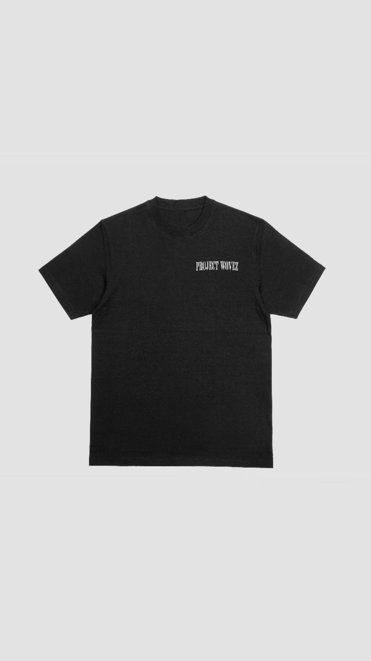 PROJECT WOVEZ FLOWER TEE BLACK/WHITE