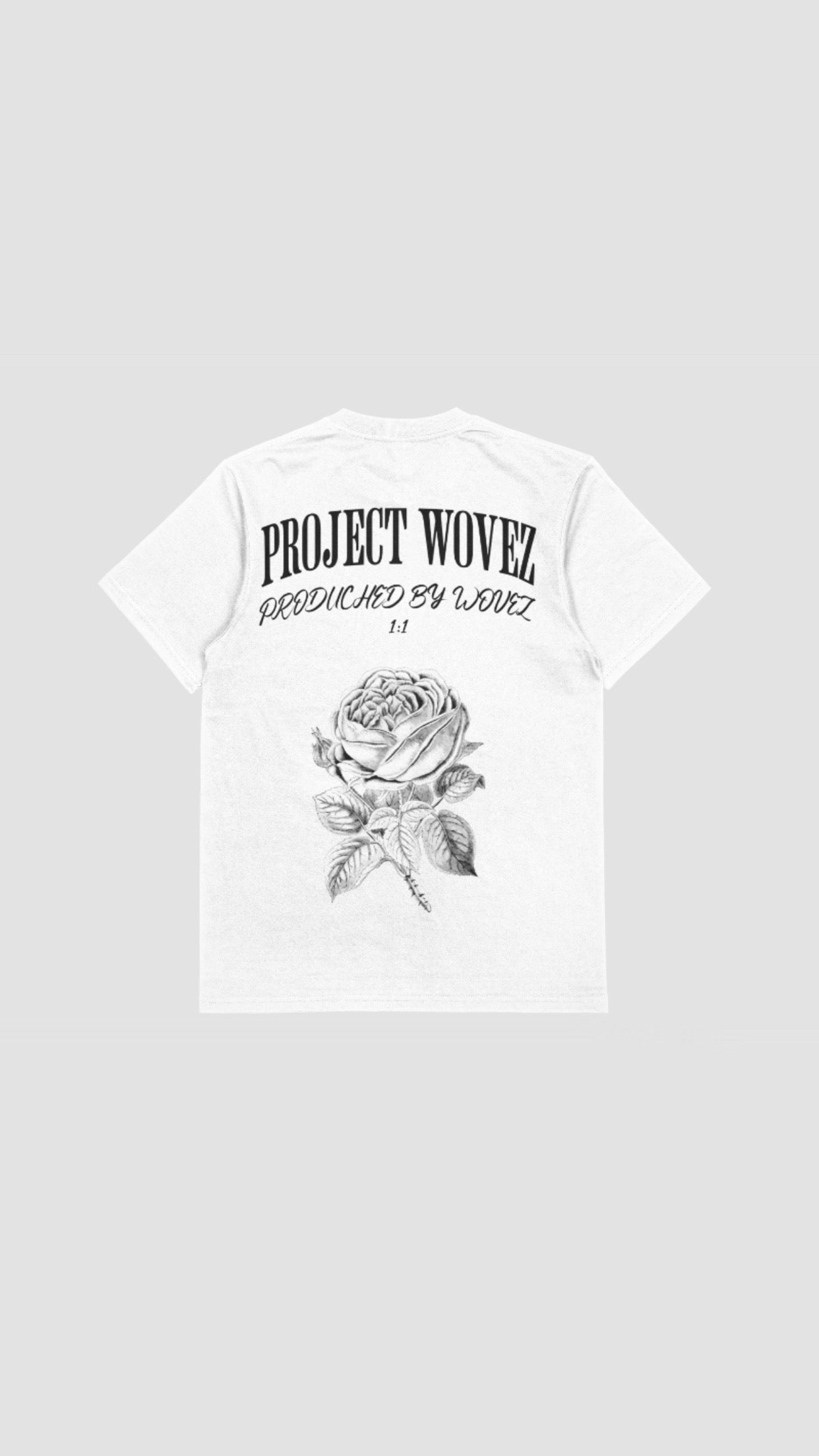 WOVEZ PROJECT FLOWER TEE WHITE/BLACK