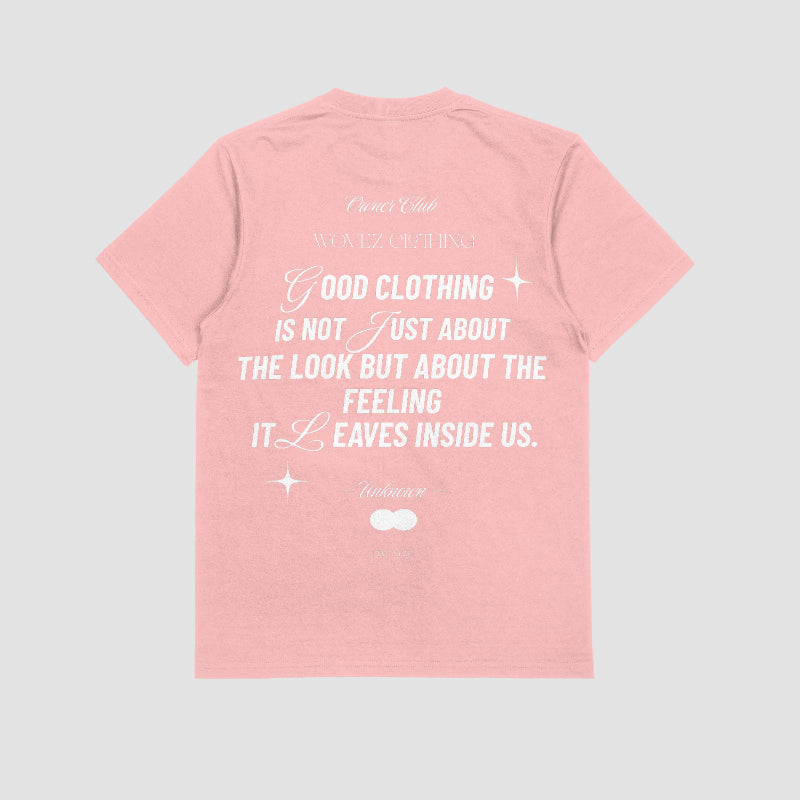 Wovez Quote Tee Pink