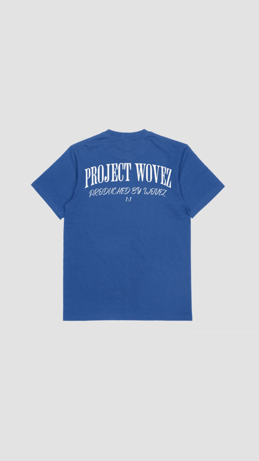 PROJECT WOVEZ TEE BLUE/WHITE