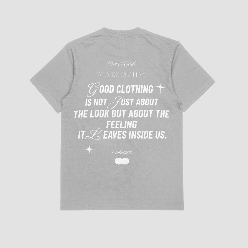 Wovez Quote Tee Grey